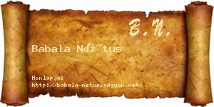 Babala Nétus névjegykártya